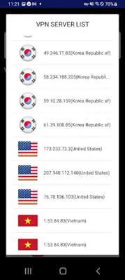 VPN ( AUTO IP CHANGE ) android App screenshot 2